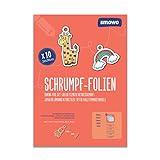 Smowo® 10 Láminas de Plástico Mágico A4 - Papel Encogible para Horno, Transparente Mate