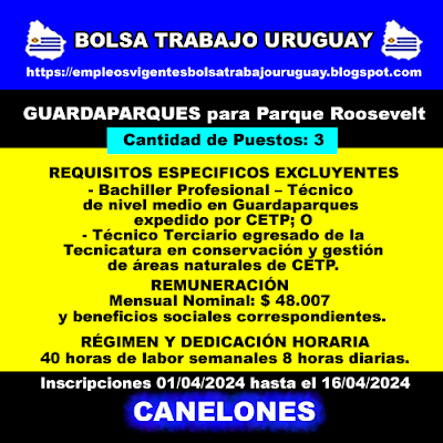 GUARDAPARQUES para Parque Roosevelt