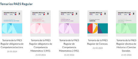 Ya están publicados los Temarios Pruebas de Acceso a la Educación Superior (PAES) Regular para el proceso de Admisión 2025.