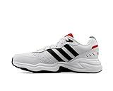 adidas Strutter Shoes, Zapatillas Hombre, FTWR White/Core Black/Active Red, 43 1/3 EU