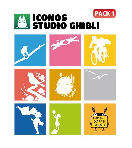 Iconos minimalistas del Studio Ghibli, pack 1