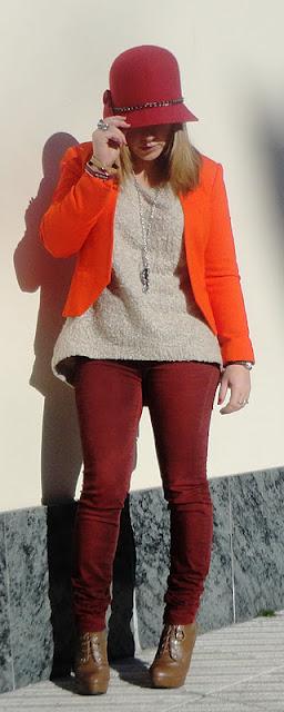 BURDEOS+BEIGE+ORANGE+PRINT ANIMAL