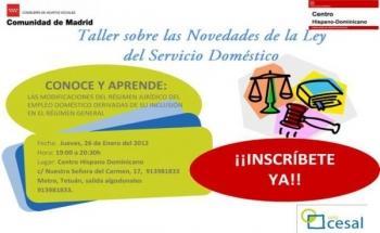 Taller en Madrid sobre las novedades del servicio doméstico