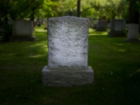 Blank grave stone, Toronto, Ontario