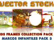Pack Vectores Marcos Infantiles