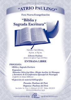 Atrio Paulino de VIERNES 3 DE febrero: BIBLIA Y SAGRADA ESCRITURA