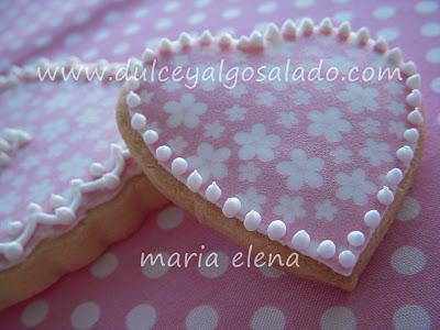 Galletas decoradas...corazones rosa!!