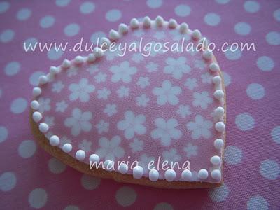 Galletas decoradas...corazones rosa!!