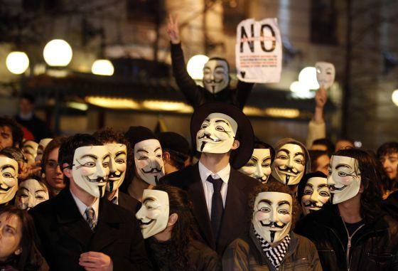 Anonymous difunde datos personales de partidarios de la ‘ley Sinde’