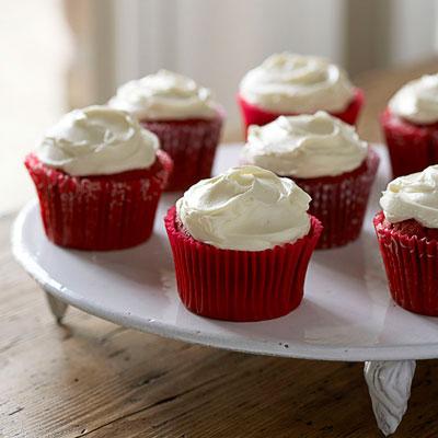 Cupcakes Red Veltet con frosting de queso crema