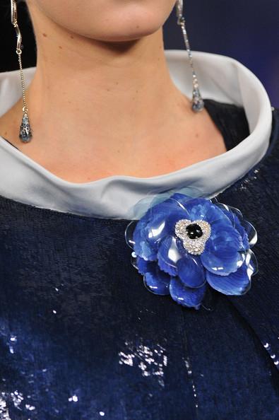 A detail of a model is seen as she walks the runway during the Chanel Haute-Couture Spring / Summer 2012 Show as part of Paris Fashion Week at Grand Palais on January 24, 2012 in Paris, France.