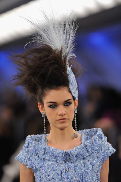 A model walks the runway during the Chanel Haute-Couture Spring / Summer 2012 Show as part of Paris Fashion Week at Grand Palais on January 24, 2012 in Paris, France.