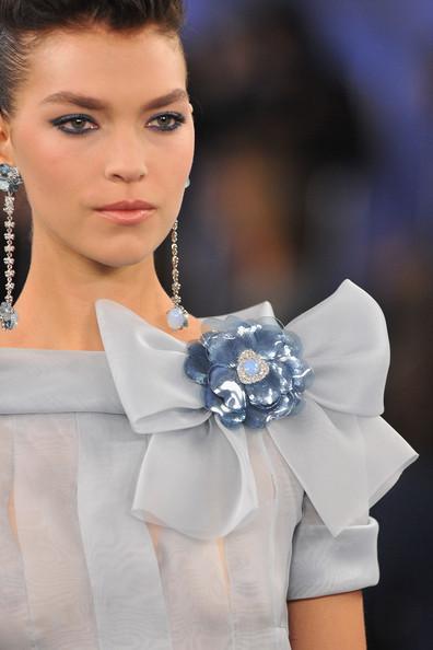 A detail of a model is seen as she walks the runway during the Chanel Haute-Couture Spring / Summer 2012 Show as part of Paris Fashion Week at Grand Palais on January 24, 2012 in Paris, France.