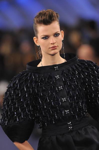 A model walks the runway during the Chanel Haute-Couture Spring / Summer 2012 Show as part of Paris Fashion Week at Grand Palais on January 24, 2012 in Paris, France.