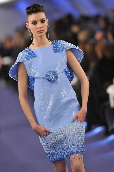 A model walks the runway during the Chanel Haute-Couture Spring / Summer 2012 Show as part of Paris Fashion Week at Grand Palais on January 24, 2012 in Paris, France.