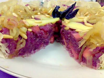 Roseta de lombarda y cebolla confitada