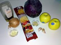 Roseta de lombarda y cebolla confitada