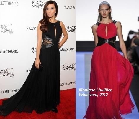 Eva Longoria, espectacular de Monique Lhuillier, en Las Vegas