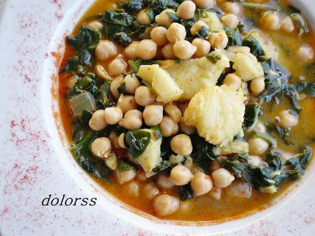 Garbanzos Pedrosillano con bacalao (Olla rápida)