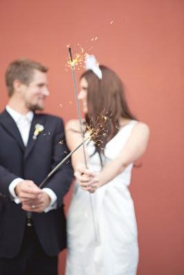 Bengalas gigantes para los novios