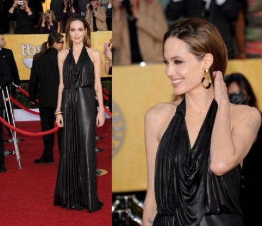 Angelina Jolie, impresionante de Jenny Packham, en los SAG Awards