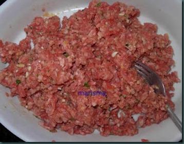 albóndigas, carne sazonada