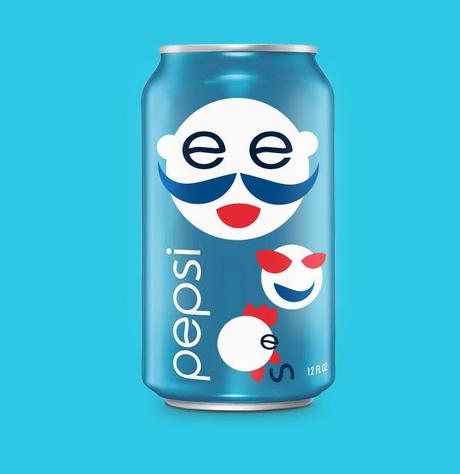 Divirtiéndose con el logo de Pepsi