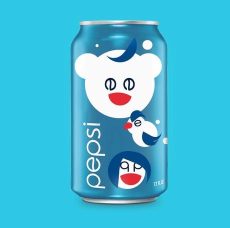 Divirtiéndose con el logo de Pepsi