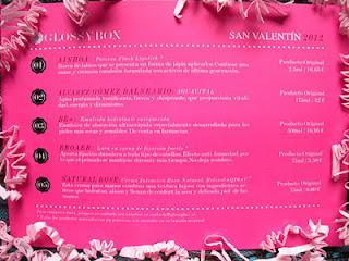 GLOSSYBOX de San Valentín - Enero 2012