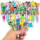 30 Bolígrafo de Animales 4 en 1 Multicolor - Detalles Niños | Regalos Divertidos para Cumpleaños, Colegio y Fiestas Infantiles