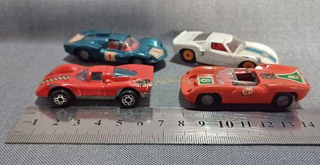 Cuatro autos de carrera de mi infancia de tres marcas diferentes