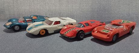 Cuatro autos de carrera de mi infancia de tres marcas diferentes