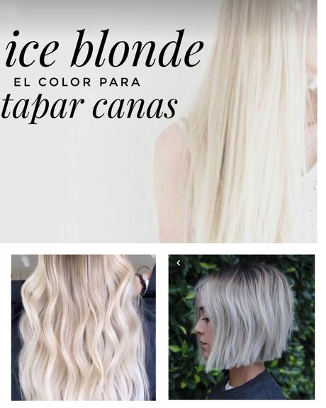 Ice blonde canas hair