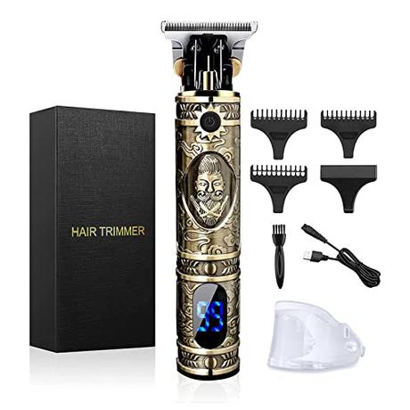 Maquina Cortar Pelo Profesional, Cortapelos Hombre Maquinilla Cortar Pelo Profesional Recortadora de Pelo con Pantalla Digital LCD Recortadora Maquina de Cortar el Pelo Ideal para Contornos