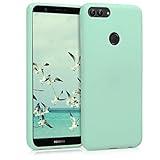 kwmobile Carcasa para Huawei Enjoy 7S / P Smart (2017) Funda - Ultrafina de TPU y Silicona con Bordes elevados anticaídas - Menta Mate