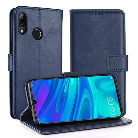 Simpeak Funda Compatible con Huawei P Smart 2019 / Honor 10 Lite, Funda Libro Compatible con Huawei P Smart 2019 Soporte Plegable/Ranuras Compatible con Tarjetas, Azul
