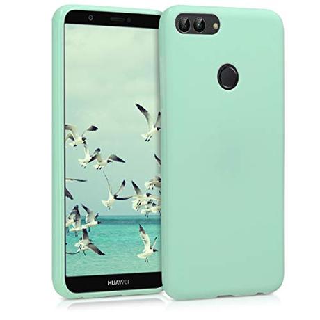 kwmobile Carcasa para Huawei Enjoy 7S / P Smart (2017) Funda - Ultrafina de TPU y Silicona con Bordes elevados anticaídas - Menta Mate