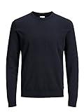 Jack & Jones Hombre Básico Knit Crew Cuello - Armada Blazer - M