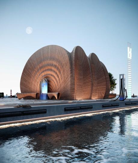 ¿Cómo las gasolineras de hidrógeno diseñadas por Zaha Hadid Architects transformarán el transporte marítimo?