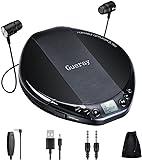 Gueray Reproductor de CD portátil HiFi Classic CD Personal Discman con Audífonos Protección Anti-Saltos Pantalla LCD Walkman