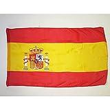 AZ FLAG Bandera de ESPAÑA 90x60cm para un Palo - Bandera ESPAÑOLA 60 x 90 cm Poliester Ligero