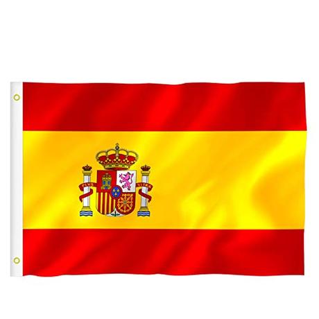 RYMALL Bandera España Grande, 2pcs Bandera de España, Resistente a la Intemperie, 90 x 150 cm