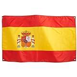 Runesol Bandera De España 3x5, 91x152cm, Bandera De España, 4 Ojales, Ojal De Latón En Cada Esquina, Celebraciones De La Eurocopa, Copa Del Mundo De Fútbol, Las Fallas, Interior, Exterior