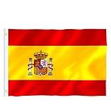 RYMALL Bandera España Grande, 2pcs Bandera de España, Resistente a la Intemperie, 90 x 150 cm