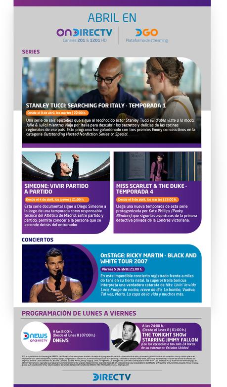 OnDIRECTV presenta 2 series para partir abril recargado ONDTV_News_ABR_News_CH