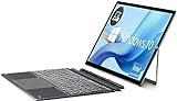 Tableta Windows con extraíble teclado, 11,6 pulgadas tablet Windows 11 Intel J4125 procesador 2 en 1, ordenador portátil con pantalla táctil de 6 GB + 128 GB, Dual 2.4 y 5G WiFi, 5000 mAh batería