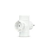 Garza Power - Base múltiple de 3 tomas laterales con adaptador