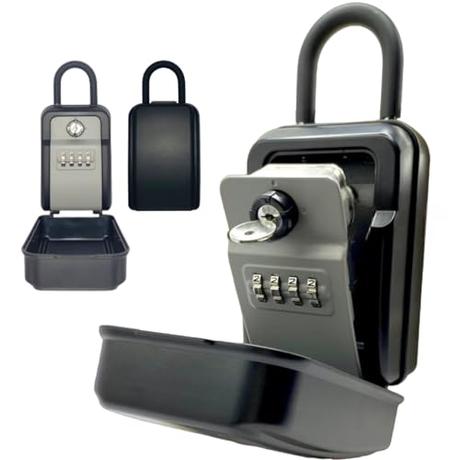 FORALL Caja de Seguridad Llaves Exterior Grande, Caja Llaves con Codigo de 4 Digitos, Candado Guarda Llaves Coche, Candado Caja Llave Impermeable para Exterior sin Montaje