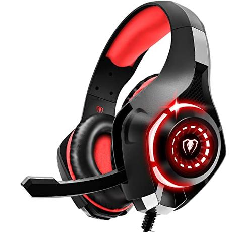 Tatybo Cascos Gaming, Auriculares Gaming con Graves Envolventes 3D, Micrófono Reducción De Ruido Y Almohadillas De Proteína, para PS4 PS5 Xbox PC Laptop