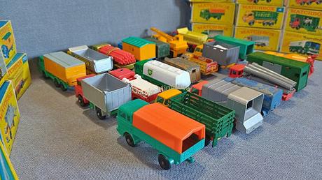 Veintiún camiones frontales de los Matchbox de mi infancia